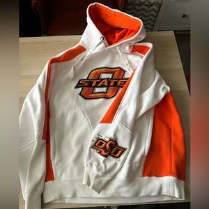 Oklahoma State Hoodie With Large Embroidered Patches Size Medium